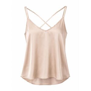 Ekouaer Satin Cami Tank Top Women’s Small Blush Pink Strappy Sleeveless